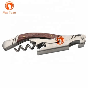 Accesorios de barra superior, abridor de camarero de vino con bisagras dobles, <span class=keywords><strong>sacacorchos</strong></span> con mango de madera - Product Image 3