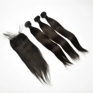 Unprocessed Virgin Human Hair Bundles Brazilian Hair Extension in China