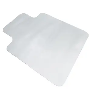 Shape Lip PVC Transparent Chair Mat Large Plastic Floor Mat For Office