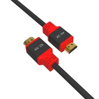 Cable HDMI 2.0 de PVC Ultra Negro, Conectores Chapados en Oro, 4K 60Hz 1080P, Cable Corto de Conector a Conector