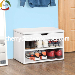 Modern Simple Lift up <strong>Shoe</strong> <strong>Rack</strong> with PU <strong>Seat</strong> <strong>Shoe</strong> Cabinet - Product Image 5