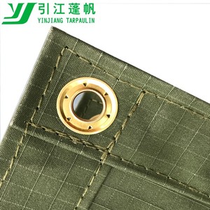 Lona verde del ejército cubiertas de lona <span class=keywords><strong>para</strong></span> el carro con ojal - Product Image 2