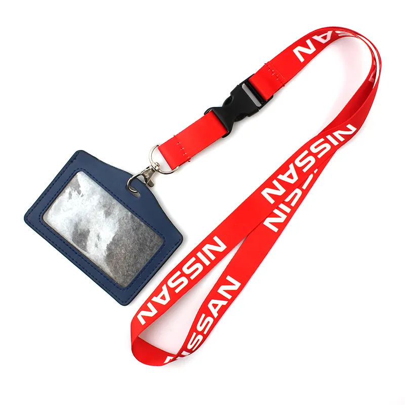 Wholesale custom id card neck strap id card rope lanyard with badge holders