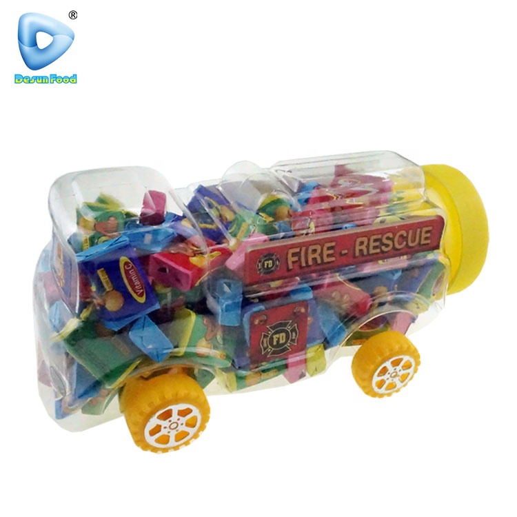 Chinese wholesale car jar packing bubble gum with tattoo