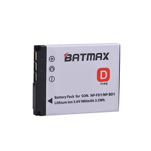 Bateria para câmera da sony, NP-FD1 NP-BD1 np bd1 fd1 para câmera sony dsc t300 tx1 t900 t700 t500 t200 t77 t900 t90