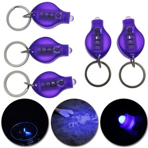 Mini lampe torche UV LED porte-clés 365-405nm, porte-clés en plastique avec lampe de poche, porte-clés LED vierge - Product Image 2