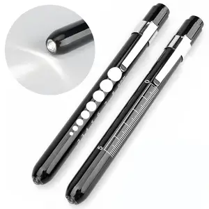 Cep Mini tıbbi ışık kalem ışık beyaz/sarı LED Penlight doktor hemşire tıbbi alüminyum alaşım kalem meşale