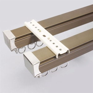 Accesorios decorativos doble raya de aleación de aluminio de la cortina pistas - Product Image 4