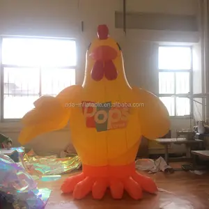 Inflável de galinha para festa l40, desenho animado inflável de pvc para festa, alta resistência, 3m