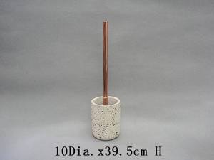 Porte-brosse de toilette en bois cylindrique rond Nature classique - Product Image 3