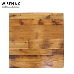 WISEMAX FURNITURE Vintage style Indoor Solid Wood Restaurant Table Tops oak Dining Table Top Cafe Tables and Chairs