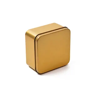 Party Favor Container square metal box cheap tin containers gold tins wholesale for daily usage