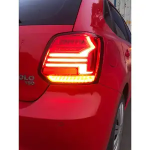 Lâmpada traseira de led recém-chegada, lâmpada traseira para vw polo com sinal de seta corrida