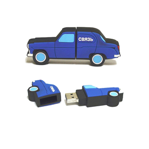 Promotion Gifts Custom Logo Wholesale Car Shape Durable Silicone USB Flash Drives Toy Car USB 3.0 4GB 16GB 32GB