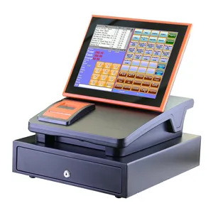 Kleurrijke All In One touch screen POS kassa met printer, kassa en software