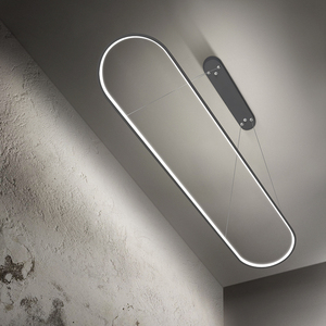 Negro/blanco candelabro Led moderno para comedor Bar cocina forma Oval lámpara de iluminación - Product Image 4