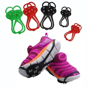 5 Teeth Ice Snow Traction Cleats Grippers Aids Device Cover For Shoes/Boots/Crampons for child outdoor activities