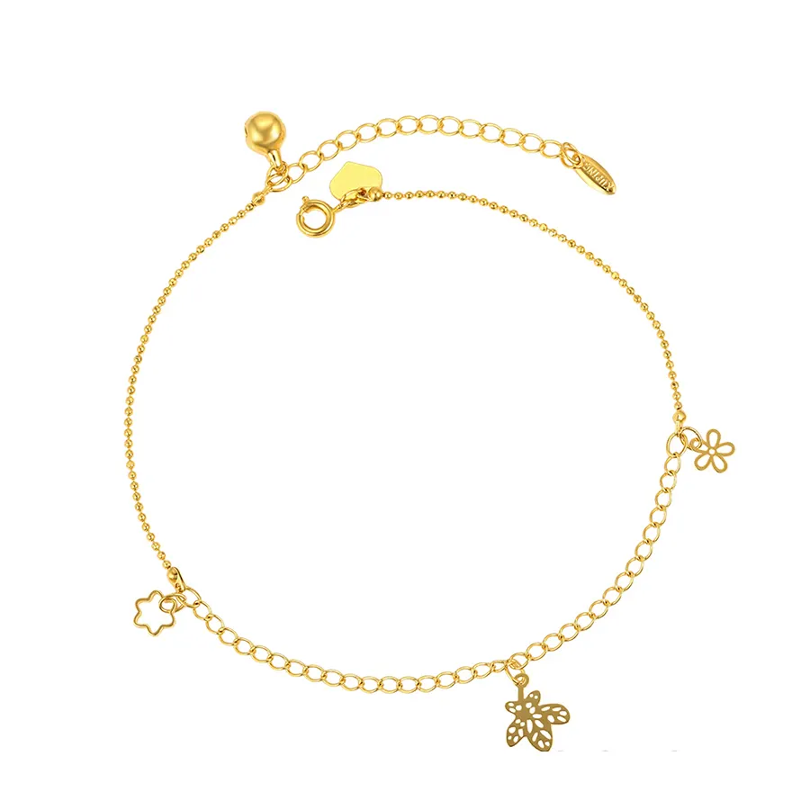76507 xuping spezielle bieten pulsera de oro de las mujeres, elegante entzückende blume muster wenig glocke mädchen armbänder