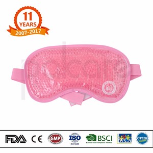 Máscara de ojo del sueño del gel del forro de la <span class=keywords><strong>tela</strong></span> de seda de la compresa fría caliente de encargo al por mayor - Product Image 3