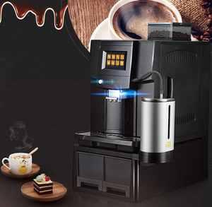 Un toque de plata y negro 4 idiomas profesional comercial cafetera espresso - Product Image 4