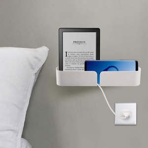 Facile Et La Vie Écologique Lit De Chevet Organisateur Étagère de Stockage <span class=keywords><strong>Caddy</strong></span> Auto Bâton Sur Le Mur Monté Sans Dommages D'installation - Product Image 1