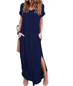 Low Price China Seller Summer Ladies Dress Women Loose Size Maxi Dresses