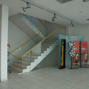 <span class=keywords><strong>Rampe</strong></span> d'<span class=keywords><strong>escalier</strong></span>/barrière d'<span class=keywords><strong>escalier</strong></span> en verre et pierre moderne décorative - Product Image 4