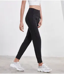 Atacado sweatpants mulheres baratos-Calça de náilon feminina, novo design moderno para mulheres calças preguiçosas de spandex de bolso para yoga