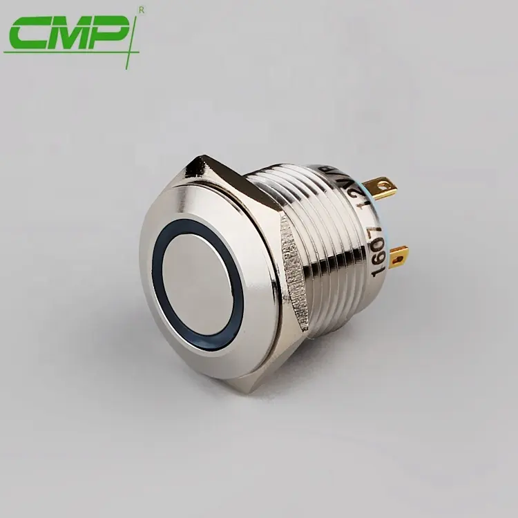 Normally Open circuit 24v dc spst illuminated push button switch