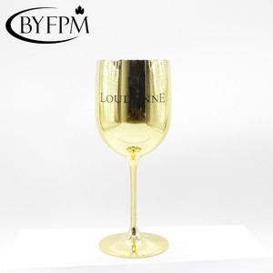 Chapado en oro champán copa de vino de plástico para Moet <span class=keywords><strong>Chandon</strong></span> muestra libre disponible - Product Image 4