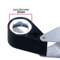 10x Foldable Jeweler Loupe with LED & UV Light | 21mm Lens Pocket Magnifier for Jewelry Gem Coin & Stamp Inspection (OEM)