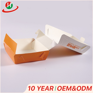 Venta Directa de la fábrica muestra libre embalaje de cartón blanca de papel cajas de <span class=keywords><strong>hamburguesas</strong></span> de comida rápida - Product Image 3
