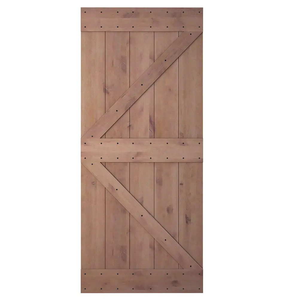 Custom rustic style interior wooden sliding barn door