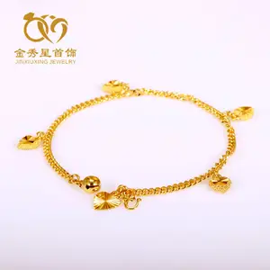 JinXiuXin leaf cross hanging heart shape charm whit gold glamour female bracelet