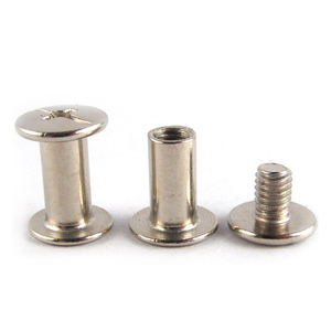 M2.5 Flat Head <strong>Screw</strong> <strong>Copper</strong>/aluminium Anodized Color Chicago /blinding Post Book <strong>Screw</strong> - Product Image 3