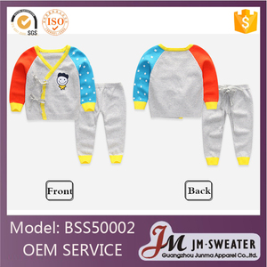 Diseño de moda de otoño de punto niños niños de la rebeca azul recién nacido ropa conjuntos - Product Image 5