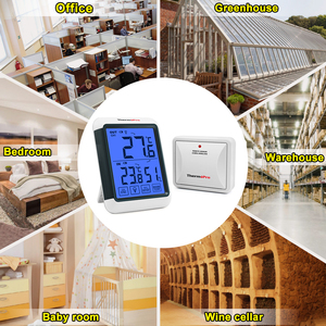 Termômetro Digital Thermopro TP65C com Sensor Sem Fio para Ambiente/Carro/Refrigerador Termômetros de Banho Todos os Climas Branco - Product Image 6