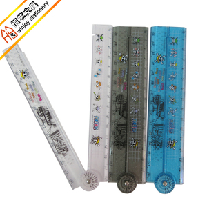 Export Quality Custom Design Plastic 15 or <strong>30cm</strong> Folding <strong>Ruler</strong> Transparent - Product Image 4