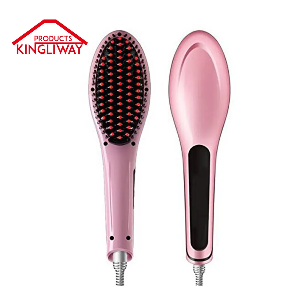 3 Colors hot comb electric brush hair straightener for all hair types