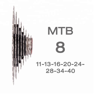 Pièces de vélo de montagne durables ZTTO, <span class=keywords><strong>cassette</strong></span> <span class=keywords><strong>8</strong></span> <span class=keywords><strong>vitesses</strong></span> <span class=keywords><strong>11</strong></span>-40T, roue libre en acier, pièces de vélo pour vélo de montagne M410 K7 X4 - Product Image 3