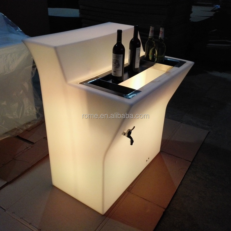Крутая светящаяся барная стойка, мебель, пластиковая столешница, Салатница
