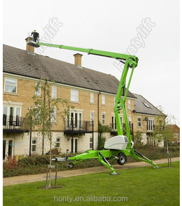 Cielo montado en <span class=keywords><strong>un</strong></span> remolque remolcable araña de la pluma del brazo mesa elevadora del motor diesel - Product Image 1