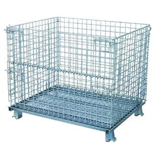 Cage de stockage de billes de <span class=keywords><strong>ferraille</strong></span> métallique industrielle, chariot à cage métallique - Product Image 1