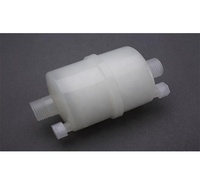 Filtre de capsules d'eau à membrane PVDF, fabricant de filtres bon marché 0,22um 0,45 um, filtre avec cage en plastique pour huile d'injection stéréo