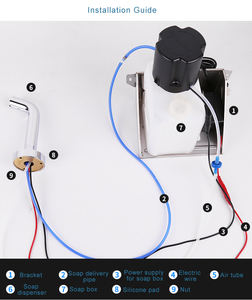 Touchless Vệ Sinh Gắn Tường Chrome Lỏng Cảm Biến Xà Phòng Tạo Bọt Dispenser Vòi Tự Động - Product Image 3