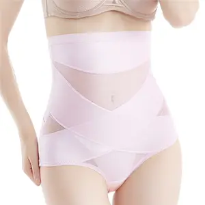 Braga moldeadora de cintura alta para mujer, faja ajustada con control del abdomen, ropa interior adelgazante para mujer