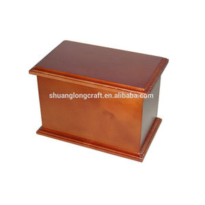 Çin'de yapılan özel katı ahşap bellek kremasyon tabut ahşap Urn PET avrupa tarzı SHUANGLONG çam, ahşap - Product Image 4