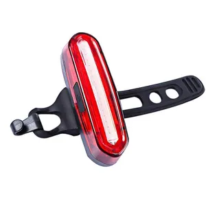 Luz de advertencia COB recargable por USB para bicicleta, luz de conducción nocturna de alto brillo, resistente al agua