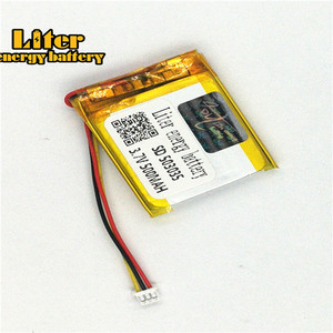 Socket 1.25-3 P 3.7 V 503035 500 mah rechargeable lithium battery for GPS tracker - Product Image 2