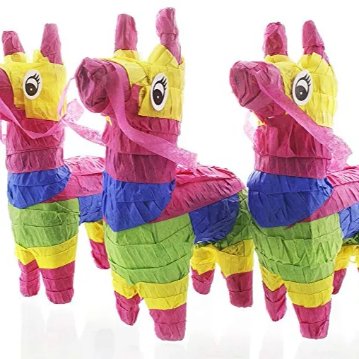 PARTYCOOL ชุดอุปกรณ์เสริมสำหรับงานเลี้ยงชุดลาสีรุ้ง,Pinata ของเล่นออกแบบผลิตโดย Mini Llama สำหรับวันเกิด Pinata